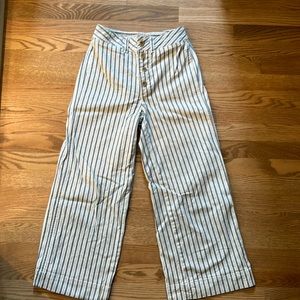 Madewell wide crop striped pants